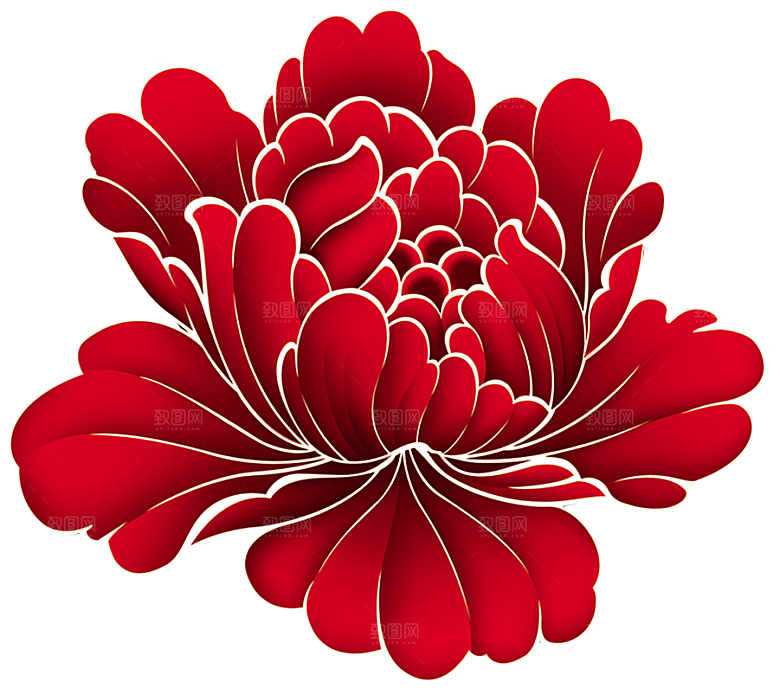 牡丹花设计素材元素