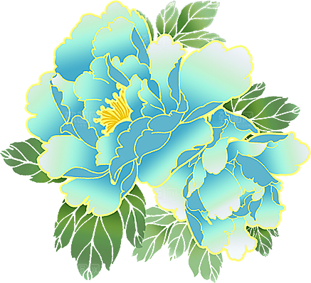 牡丹花设计素材元素