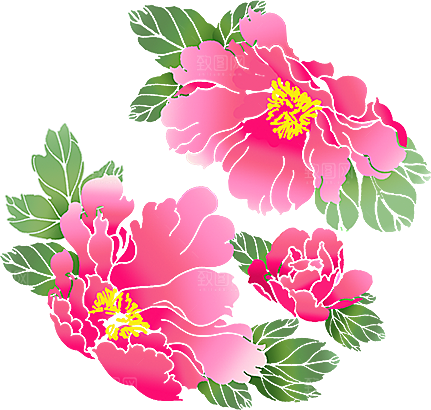 牡丹花设计素材元素