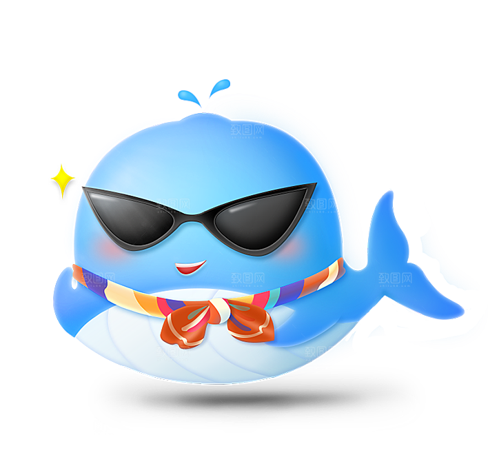 海豚元素素材设计免抠