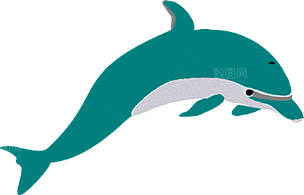 海豚元素素材设计