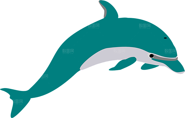 海豚元素素材设计免抠