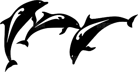 海豚元素素材设计免抠