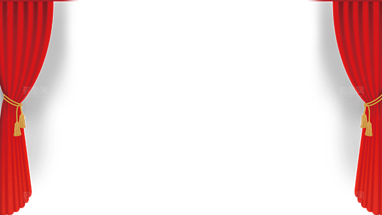 窗帘舞台帷幕设计素材免抠