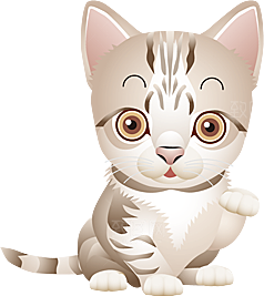卡通小猫咪设计素材