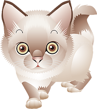 卡通小猫咪设计素材