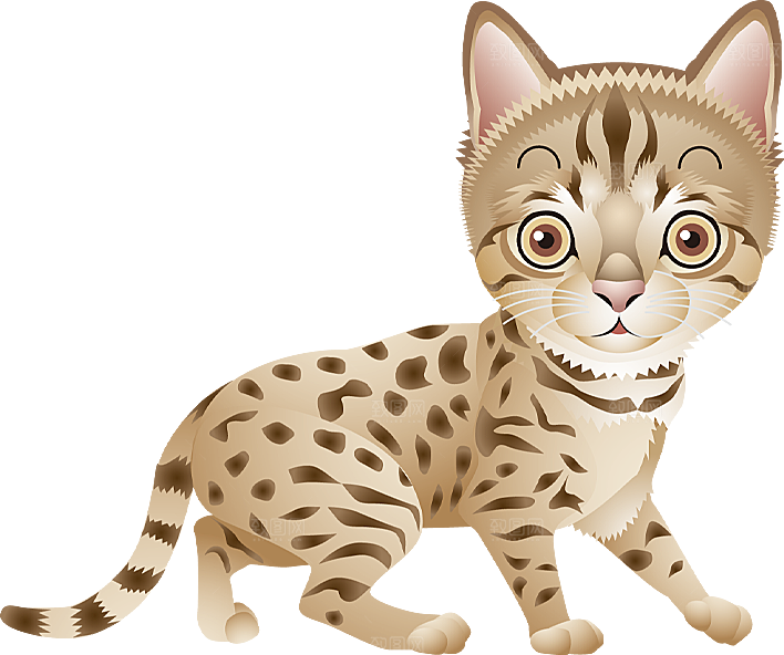 卡通小猫咪设计素材