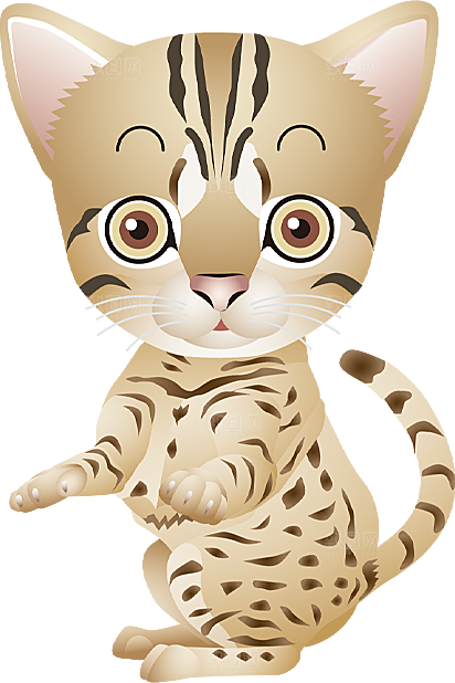 卡通小猫咪设计素材