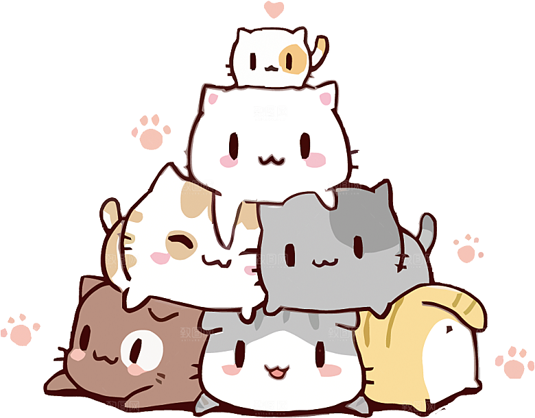 卡通小猫咪设计素材免抠