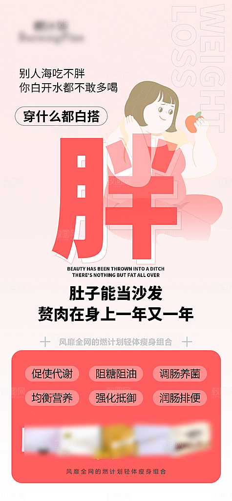减肥减脂塑形手机海报