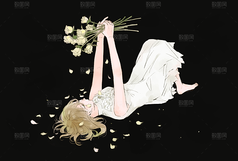手绘数字人物动漫插画