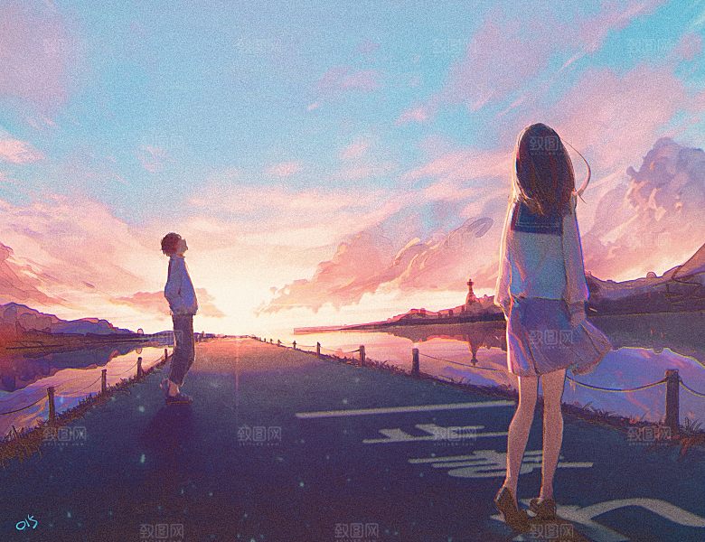 手绘动漫插画壁纸人物插画