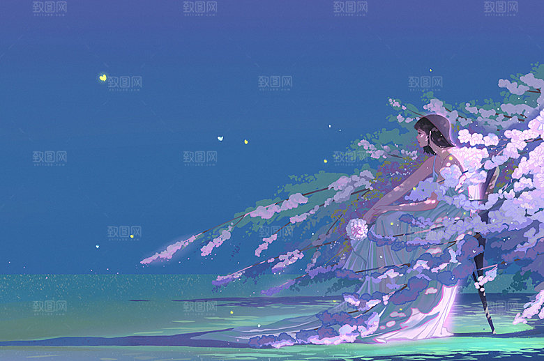 卡通数字艺术人物插画壁纸