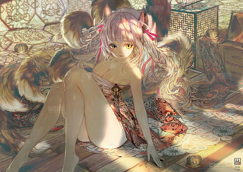 创意插画人物数字艺术背景