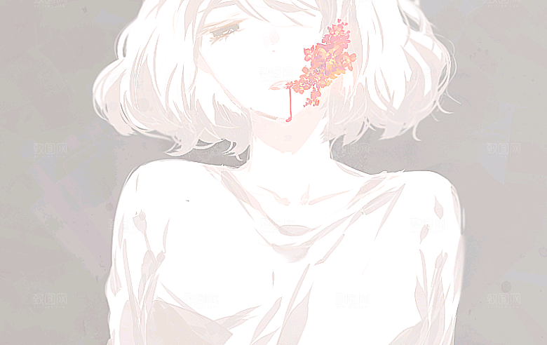 创意插画人物数字艺术背景
