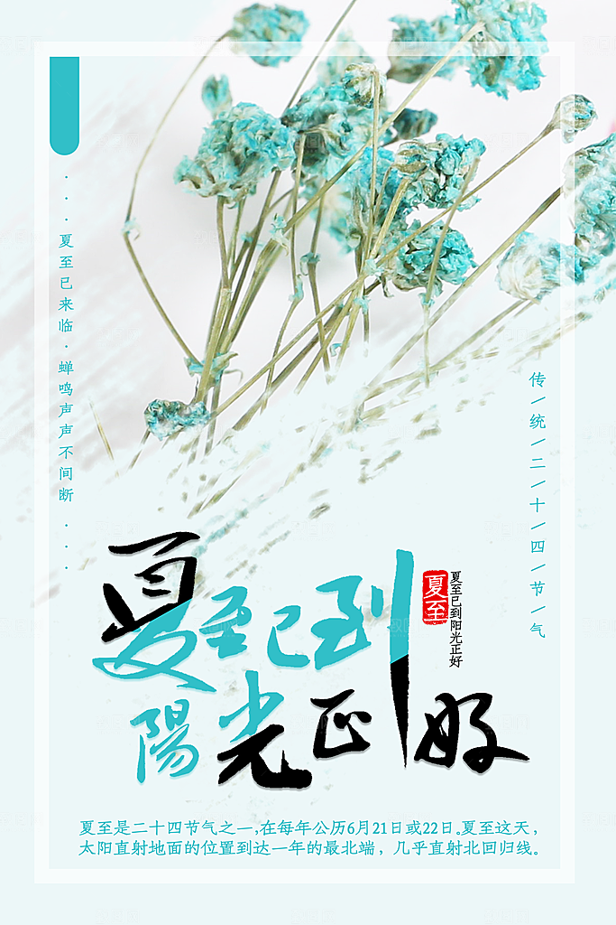 夏至节气夏至海报
