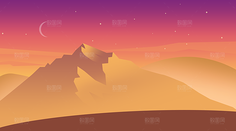 微光风景插画微光插画