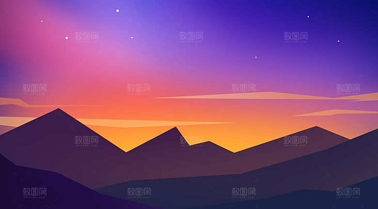 微光风景插画微光插画