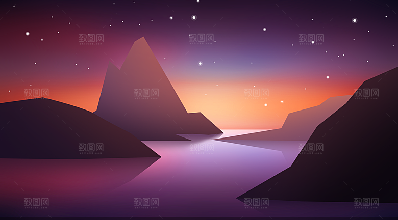 微光风景插画微光插画