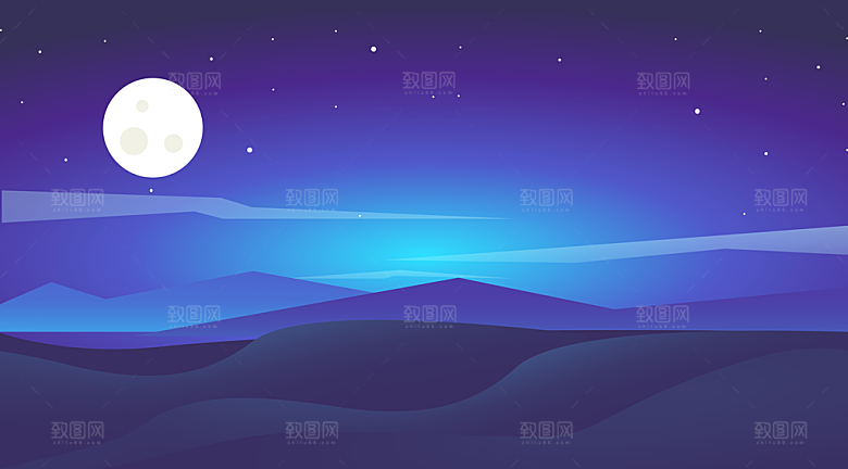 微光风景插画微光插画