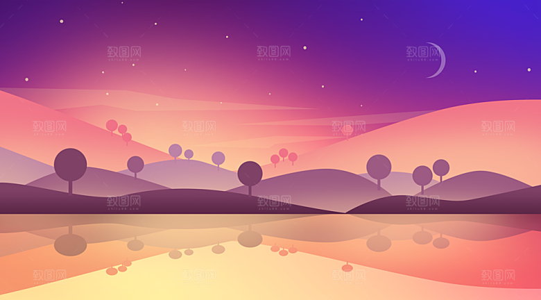 微光风景插画微光插画
