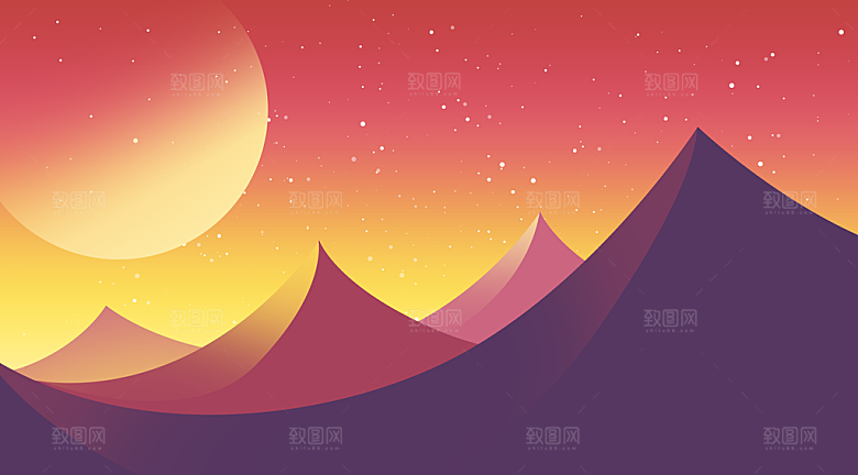 微光风景插画微光插画