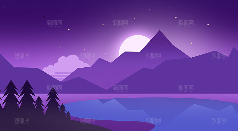 微光风景插画微光插画