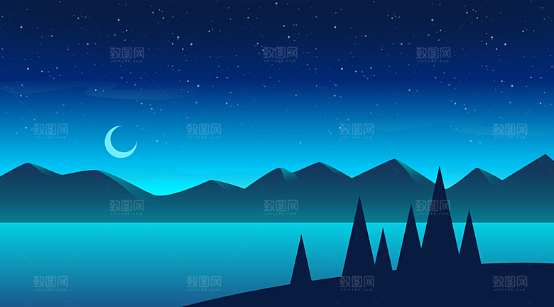 微光插画微光风景插画