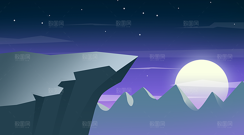 微光插画微光风景插画