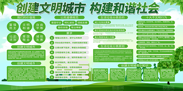 创建文明城市 构建和谐社会