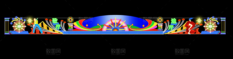 霓虹灯灯光设计素材