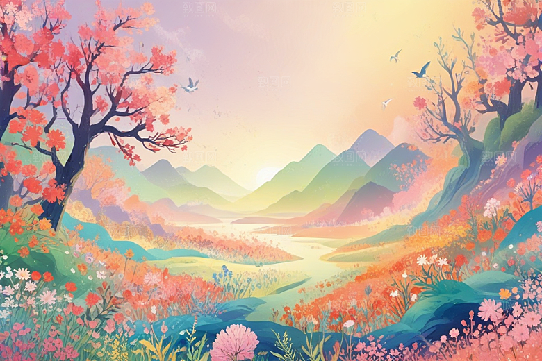 梦幻森林小女孩图片