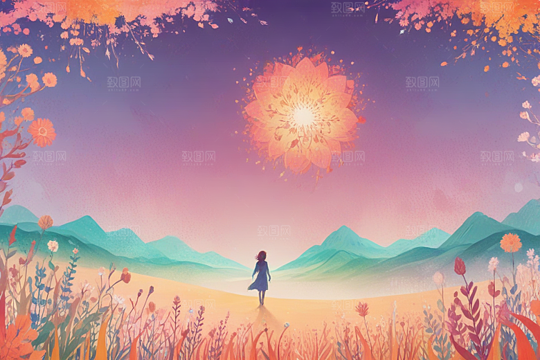 梦幻森林小女孩图片