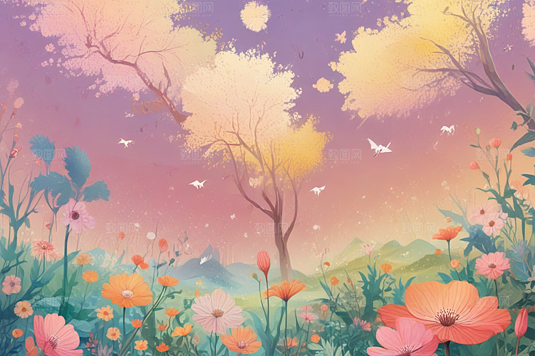 梦幻森林小女孩图片