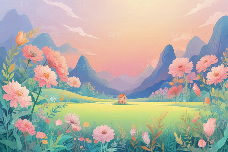 梦幻森林小女孩图片