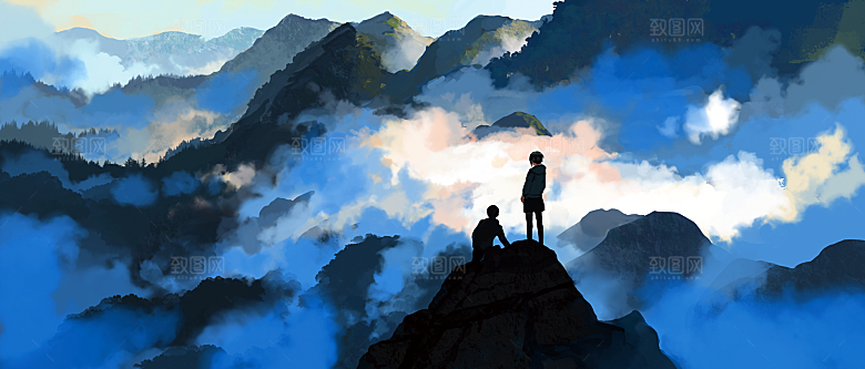 创意风景漫画可爱数字艺术