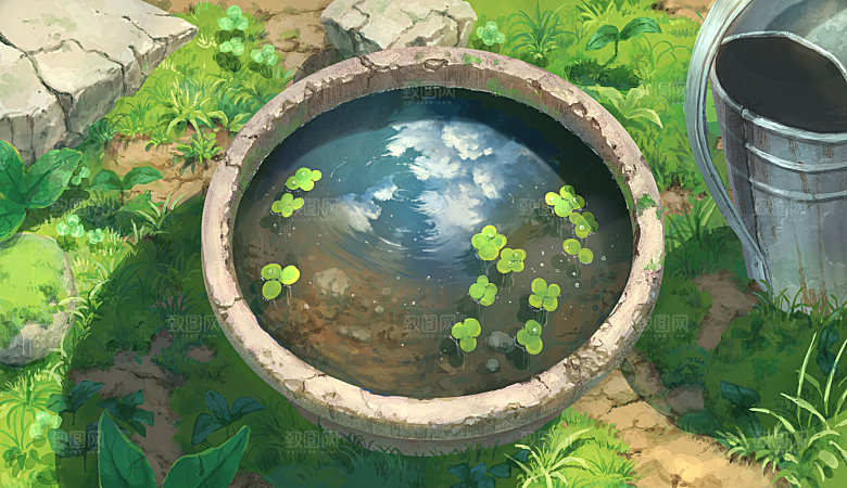 卡通手绘风景插画设计