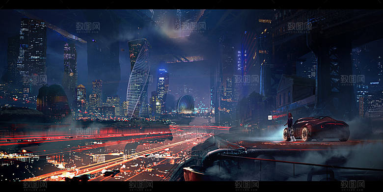 卡通手绘风景插画设计
