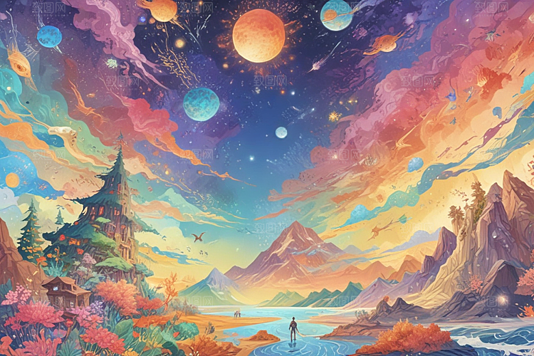 梦幻峡谷风情画图片