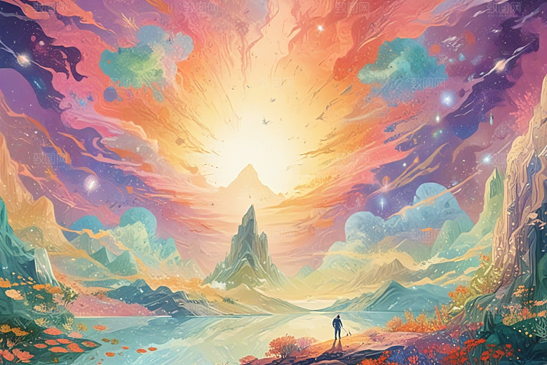 梦幻峡谷风情画图片