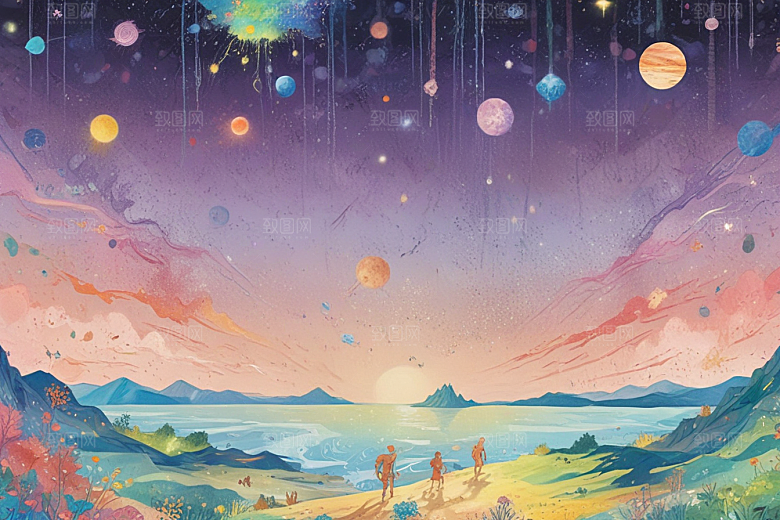 梦幻峡谷风情画图片