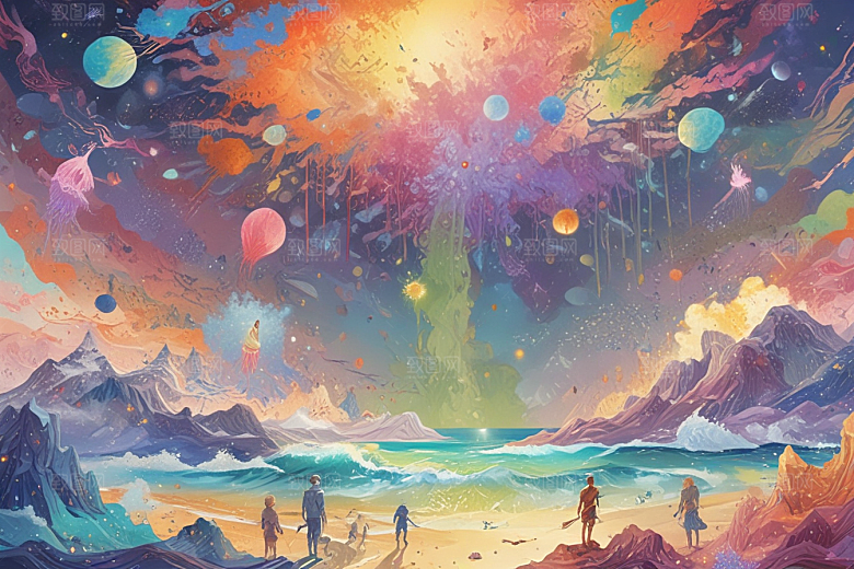 梦幻峡谷风情画图片