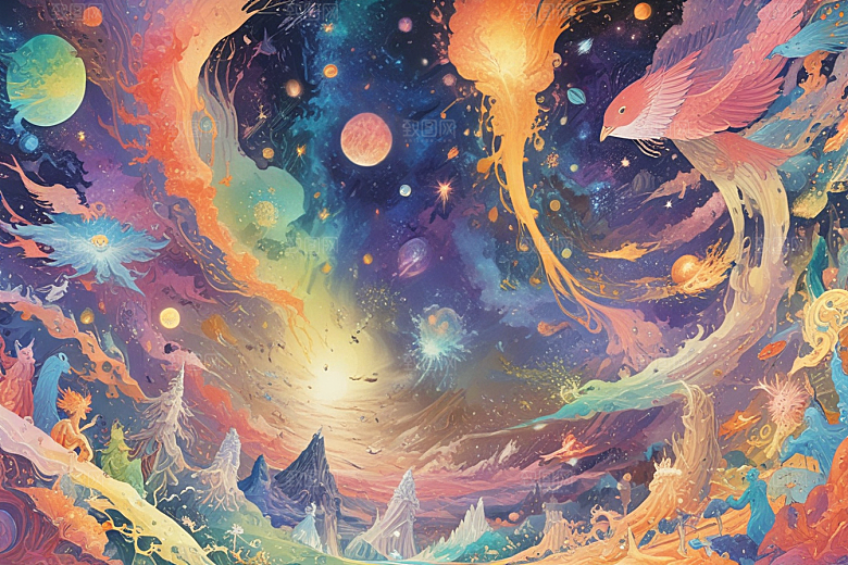 梦幻峡谷风情画图片