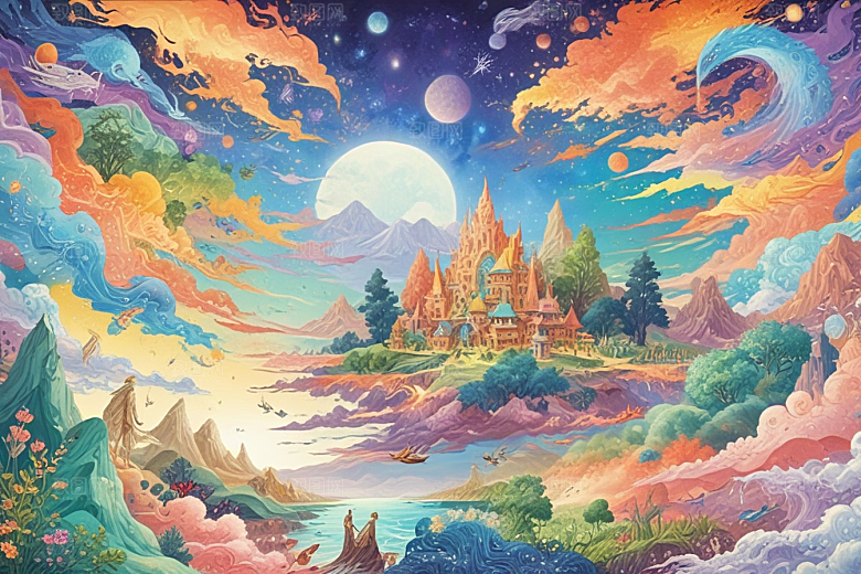 梦幻峡谷风情画图片