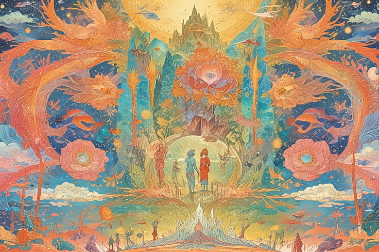 梦幻峡谷风情画图片