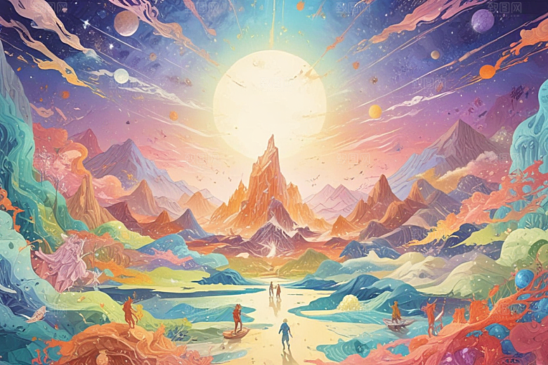 梦幻峡谷风情画图片