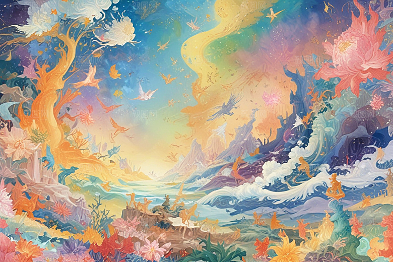 幻想宇宙奇幻风景画图片