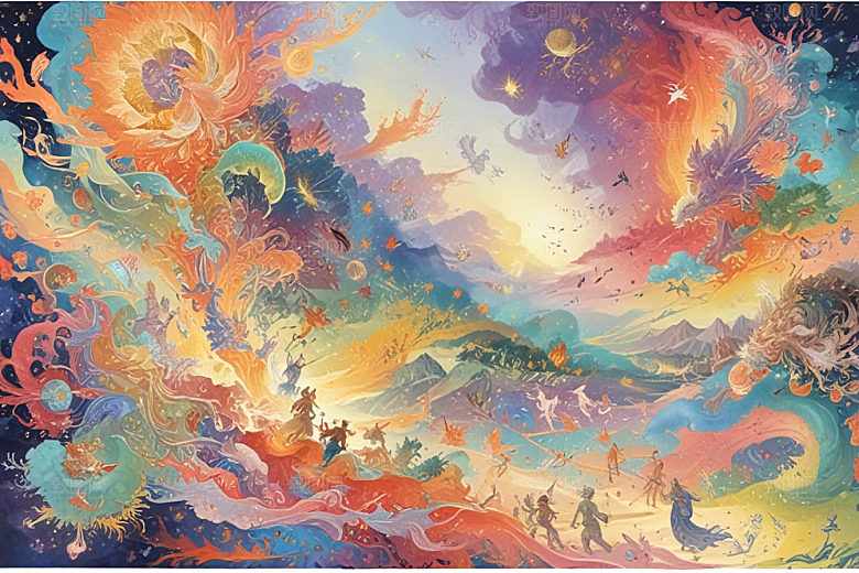 幻想宇宙奇幻风景画图片