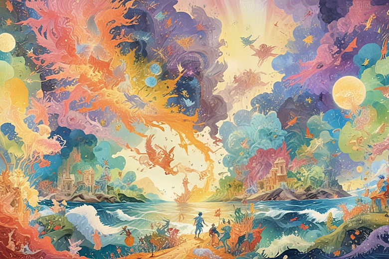 幻想宇宙奇幻风景画图片