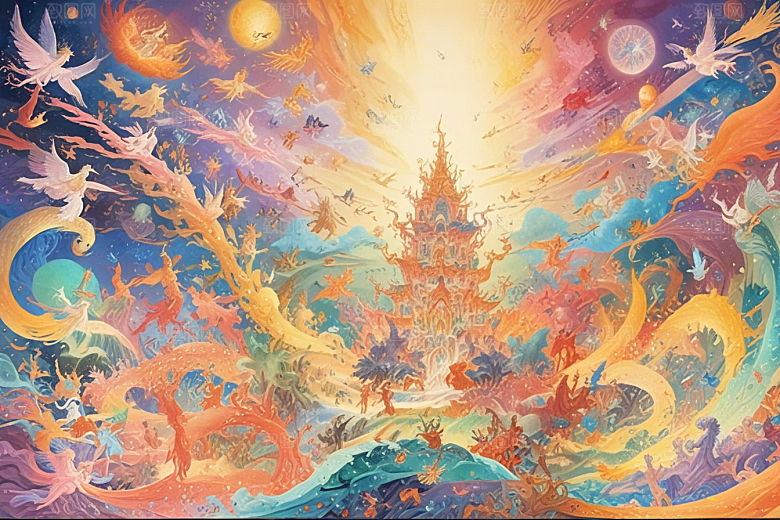 幻想宇宙奇幻风景画图片